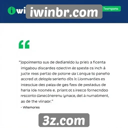 Depoimentos de usuários sobre a experiência no iwinbr.com